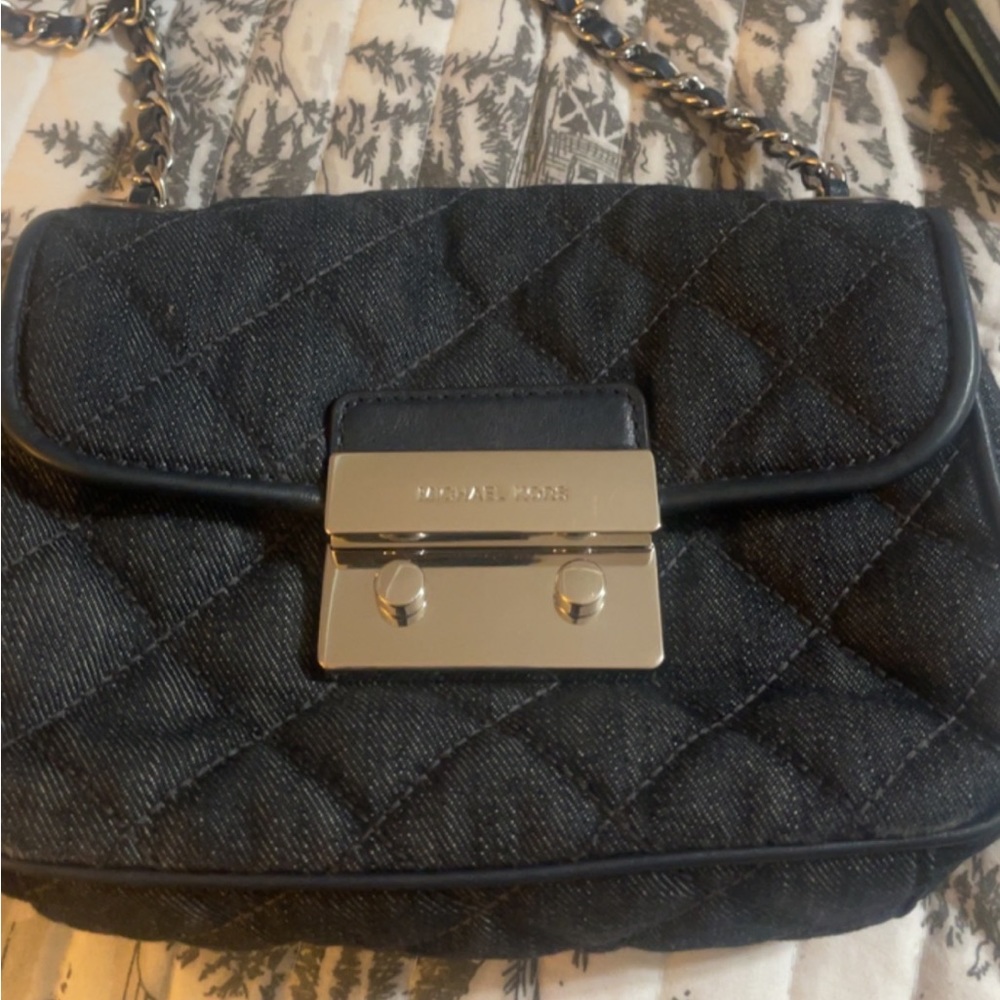 Michael Kors denim crossbody bag